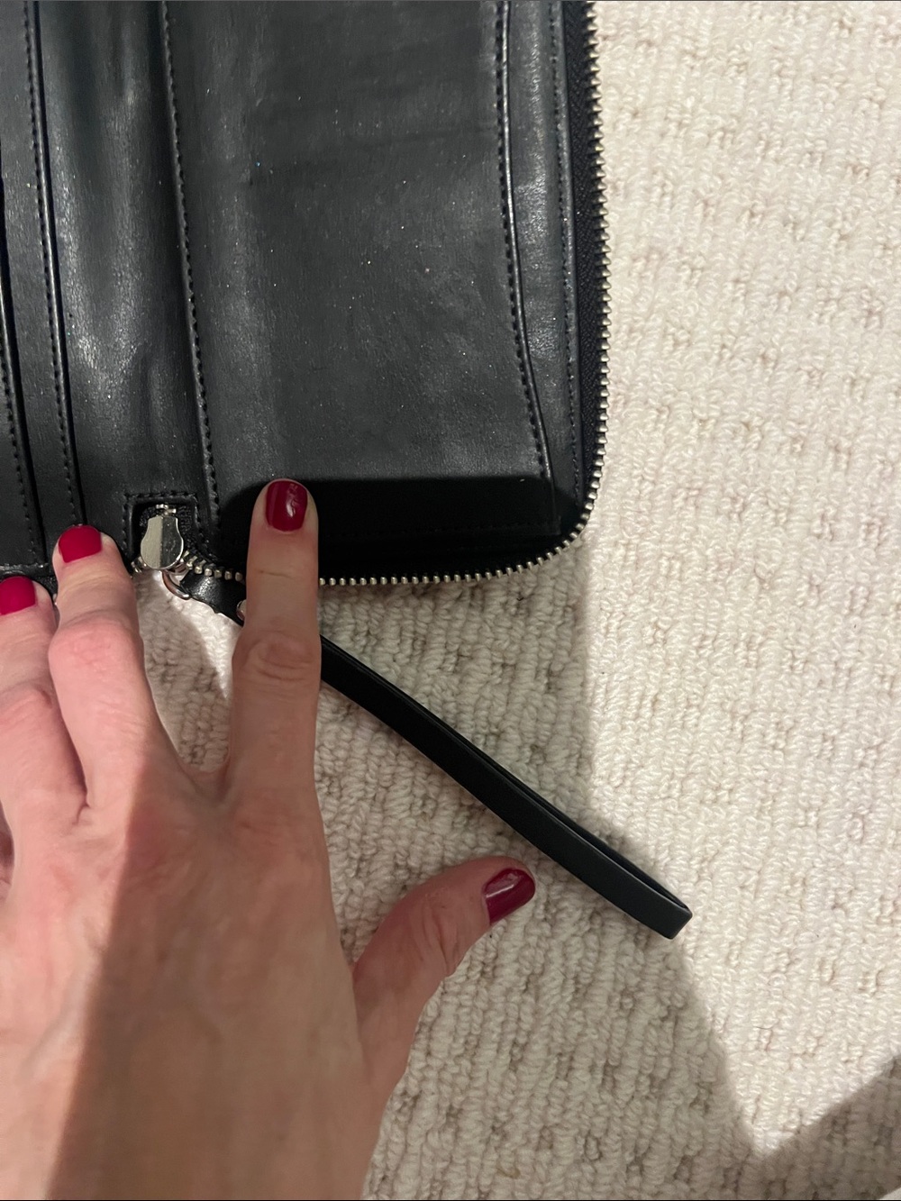 Marc Jacobs Black Wallet with Orange and White Logo Print - Picture 3 of 5